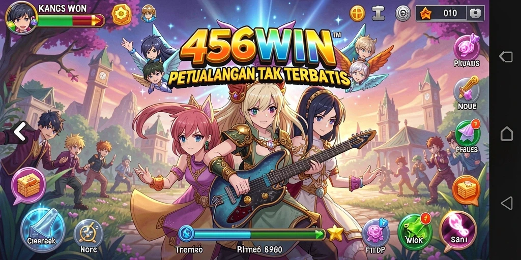 Tampilan gameplay <strong>456WIN</strong> dengan karakter Anime teradaptasi grafis menawan.