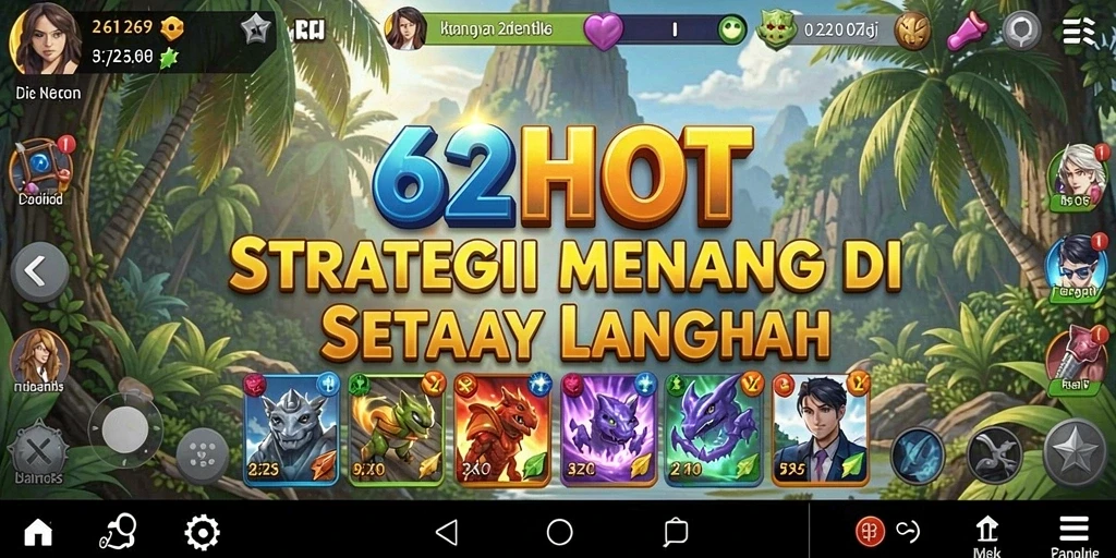 Tampilan gameplay 62HOT yang menegangkan dan penuh strategi.