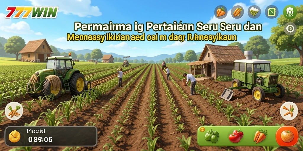 Tangkapan layar gameplay 777WIN menunjukkan keindahan ladang dan tanaman yang subur.