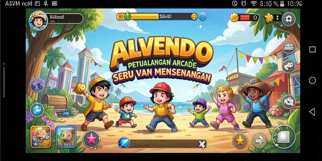 Screenshot gameplay ALVENDO yang menampilkan aksi seru dalam permainan Arcade.