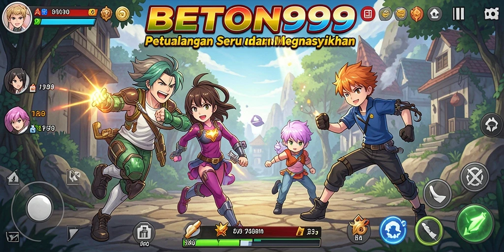 Tampilan menakjubkan dari gameplay BETON999 yang penuh warna.