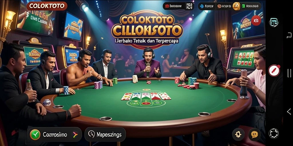 Tampilan menarik gameplay COLOKTOTO dengan dealer langsung.