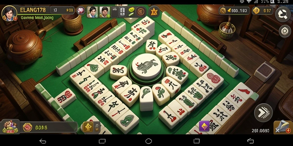 Tampilan gameplay menarik di ELANG178 dengan desain Mahjong yang khas.