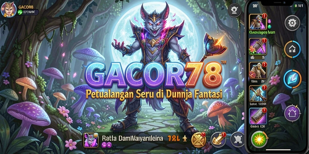 Screenshot utama GACOR78 menampilkan aksi petualangan seru.