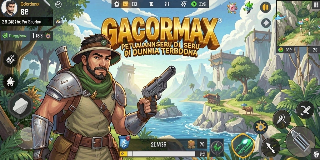 Screenshot GACORMAX menampilkan eksplorasi dunia terbuka yang menakjubkan.