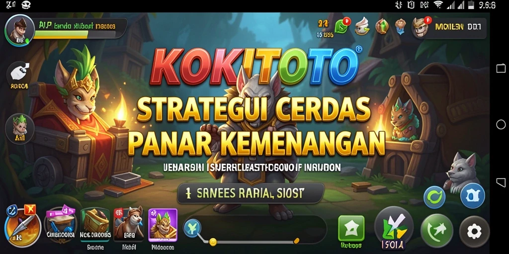 Screenshot gameplay KOKITOTO menampilkan aksi strategi yang intens.