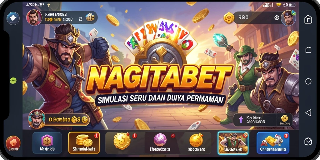 Tampilan gameplay NAGITABET menunjukkan interaksi seru di dunia Simulation.