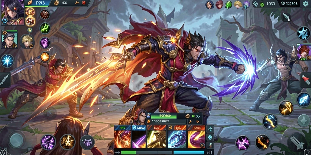 Screenshot gameplay PP7 yang menunjukkan pertarungan seru.