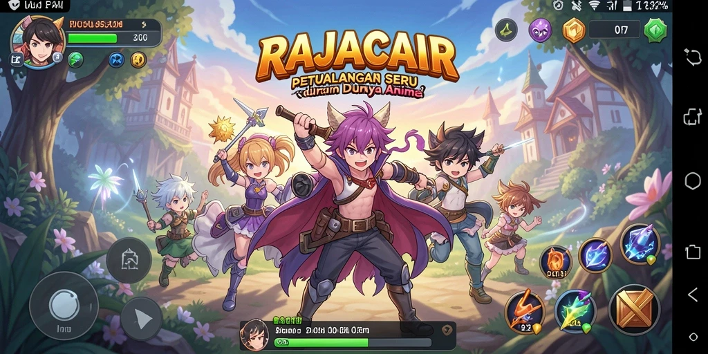 Tangkap aksi seru dalam gameplay Anime di RAJACAIR.