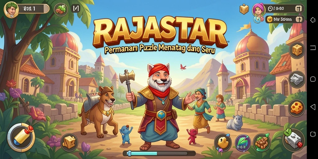 Tampilan gameplay RAJASTAR yang seru dan menantang.