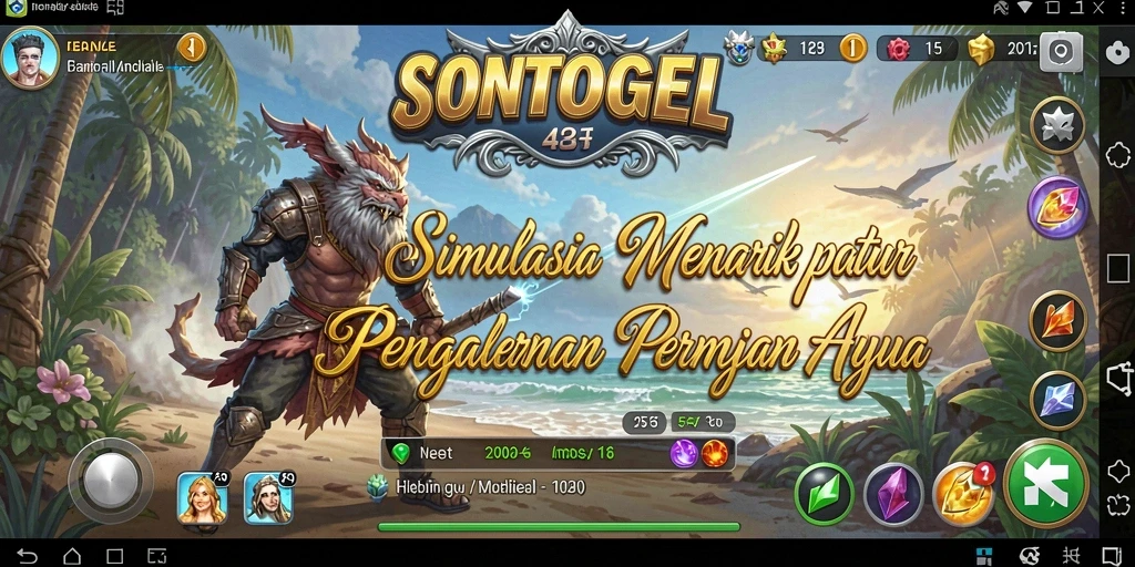 Tampilan gameplay menarik dari SONTOGEL yang menampilkan elemen simulasi.
