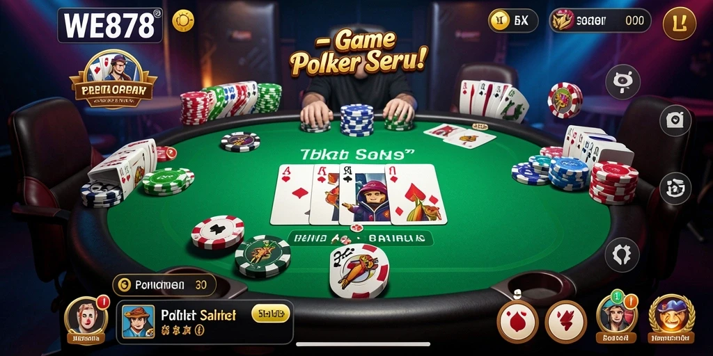 Tampilan awal gameplay Poker yang mendebarkan dari WE878.