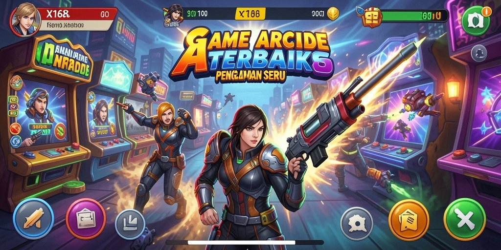 Tampilan gameplay seru dari X168 yang menyuguhkan aksi arcade.