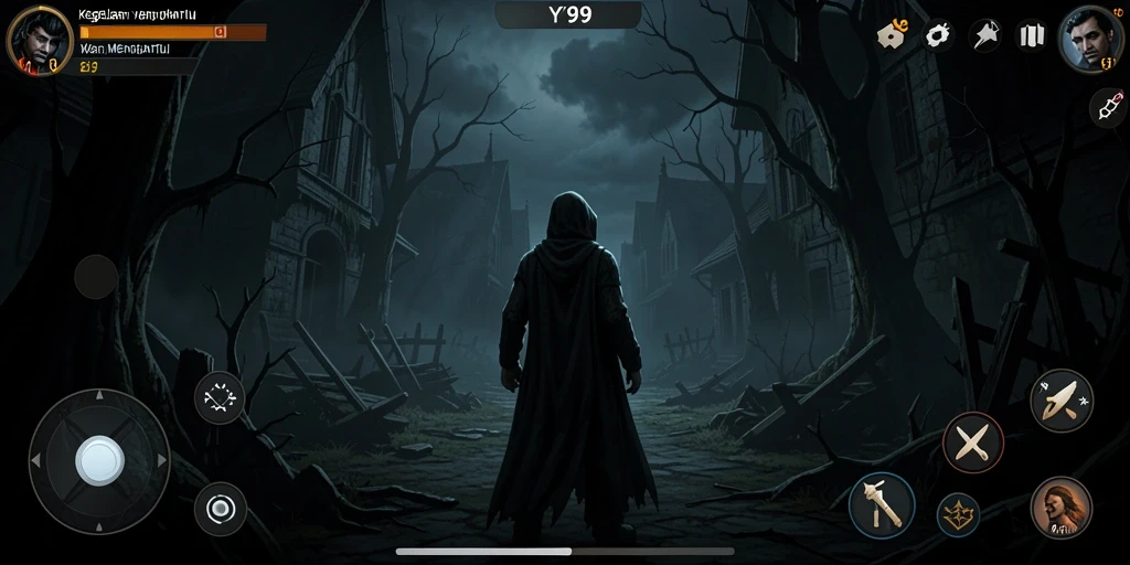 Gameplay menegangkan di Y89 dengan suasana mencekam.